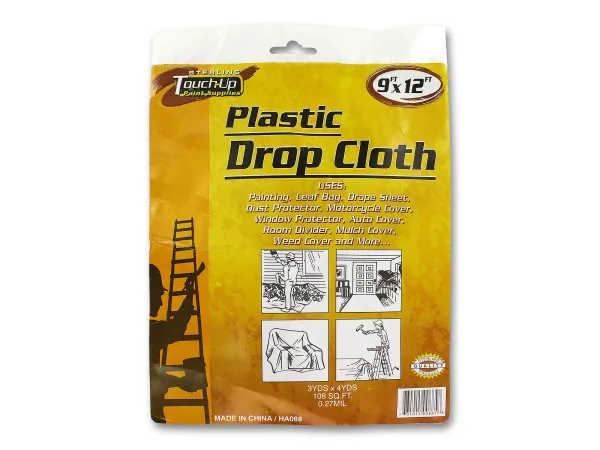 STERLING HA088 - Versatile Plastic Drop Cloth for All Uses - 9 x 12