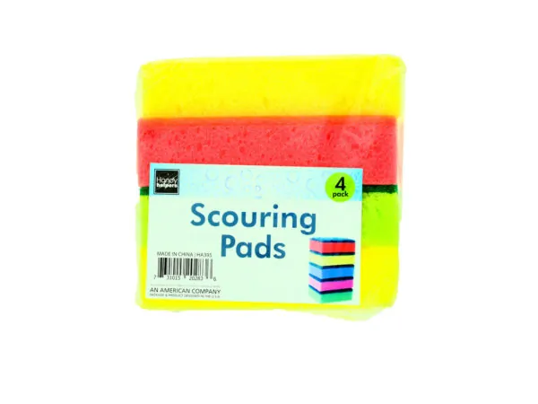 bulk buys HA395 — Super Absorbent Scouring Pad Sponge Set - 4 Pack