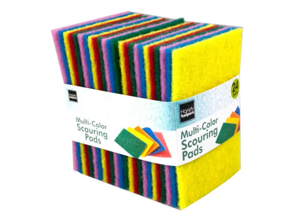 bulk buys HA273 — 24-Pack Colorful Multi-Purpose Scrubbing Pads Set