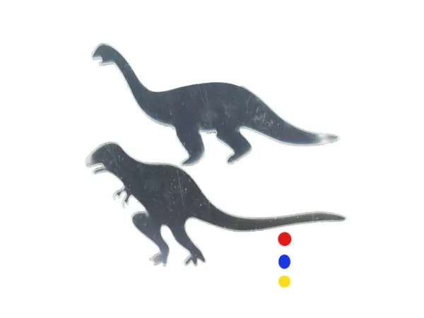 Bulk Buys GW625 — Dinosaur Mirror Wall Decals - 2 Pack