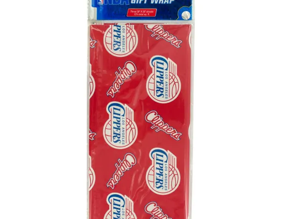 bulk buys HB098 - Los Angeles Clippers Official NBA Gift Wrap - 3 Sheets