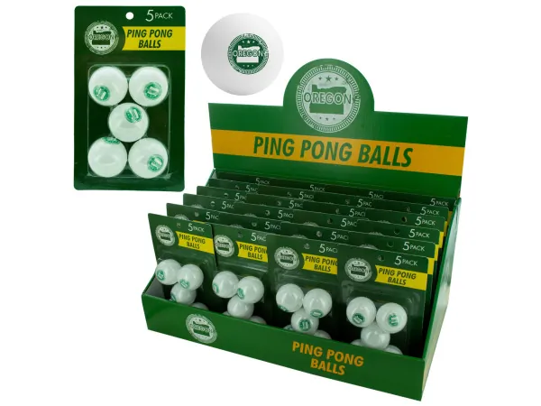 bulk buys HB929 - Oregon Stamped Ping Pong Balls - Countertop Display