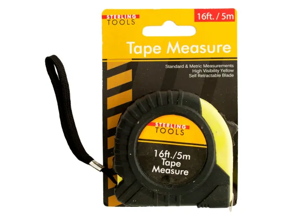 STERLING HC209 — 16-Foot Retractable Tape Measure with Metric and Standard Units