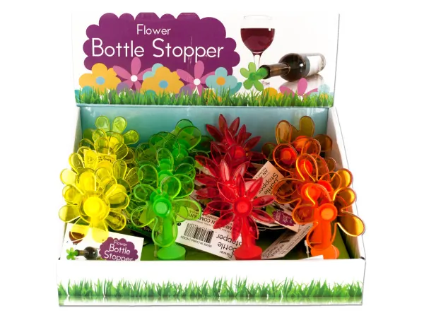 bulk buys HC020 - Colorful Flower Bottle Stopper Display for Wine Preservation