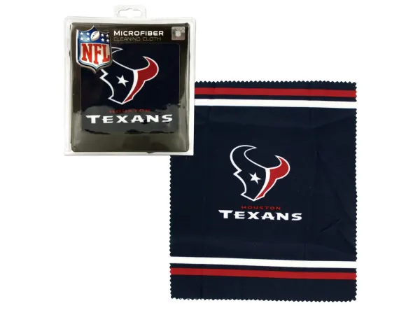 Bulk Buys HB985 — Houston Texans Microfiber Cleaning Cloth for Glasses