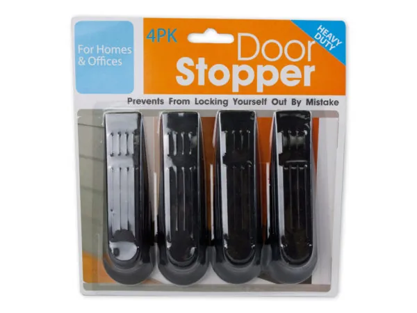 Bulk Buys HG004 — Durable 4-Piece Plastic Door Stoppers Set