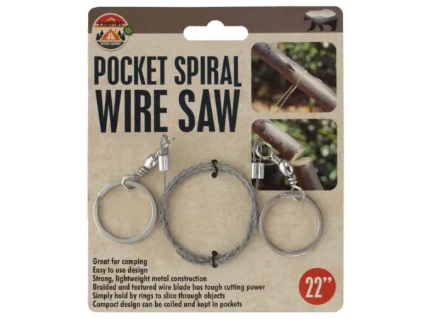 Bulk Buys HH213 — Compact Pocket Spiral Wire Saw for Camping and Hiking