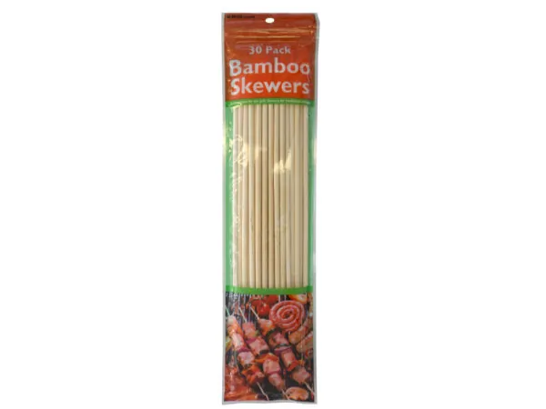 bar b q time HH310 — Premium 30-Piece Bamboo Skewers for Grilling and Kabobs
