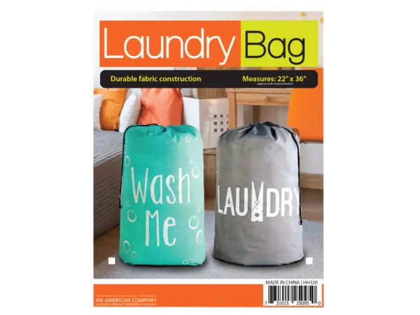 Bulk Buys HH320 — Stylish Large Drawstring Laundry Bag with Graphics