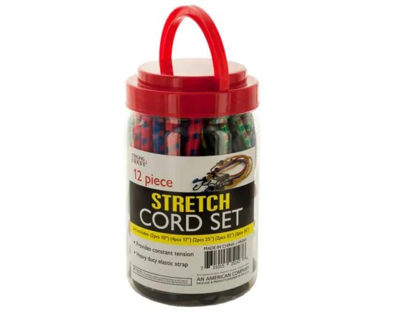 STERLING HH341 — Versatile 12-Piece Heavy Duty Stretch Cord Set