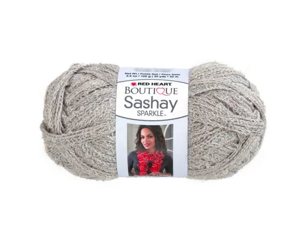 bulk buys HH842 - Sparkling Grey Sashay Yarn for Scarves and More