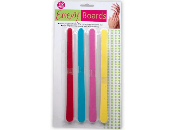 salon collections HI046 — Vibrant Emery Boards Nail Care Set - 12 Pieces