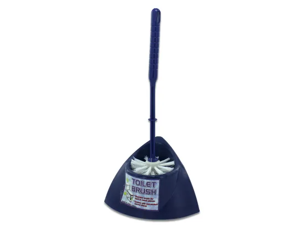 Bulk Buys HO012 — Compact Toilet Brush with Corner Stand for Easy Storage