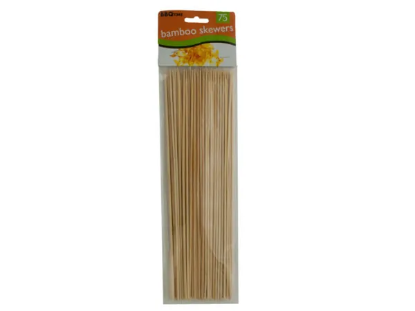 bar b q time HW071 — 75-Piece Barbecue Bamboo Skewers Set for Kabobs