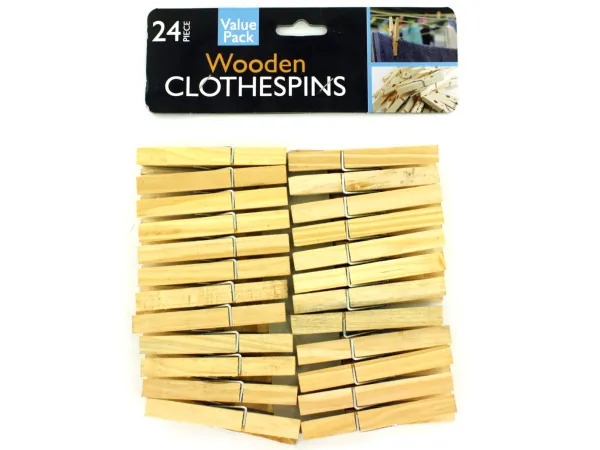 bulk buys HW039 - Wooden Clothespins Set