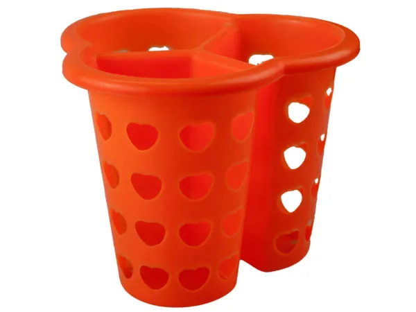 Bulk Buys HW673 — Heart-Shaped Utility Basket with Three Spacious Compartments