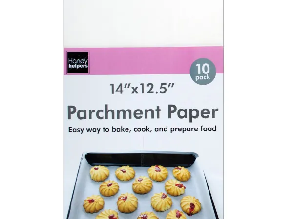 Bulk Buys HX120 — Premium Non-Stick Parchment Paper Baking Sheets - 10 Pack