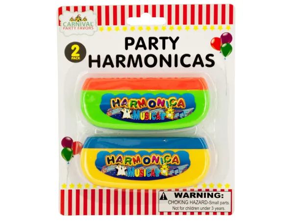 Bulk Buys KA292 — Colorful Kids Harmonicas Set for Party Fun
