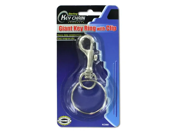 STERLING KC088 — Giant Key Ring with Clip