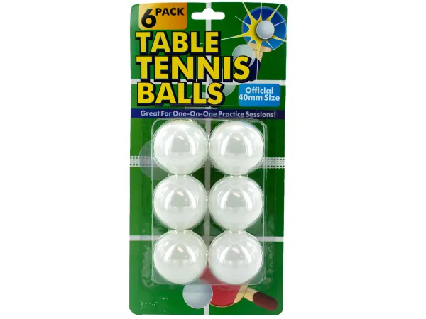 bulk buys KK029 - Professional Quality Table Tennis Balls Set, 6-Pack