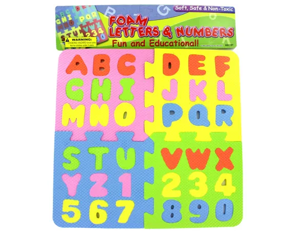 bulk buys KK197 - Educational Foam Letter & Number Puzzle for Kids