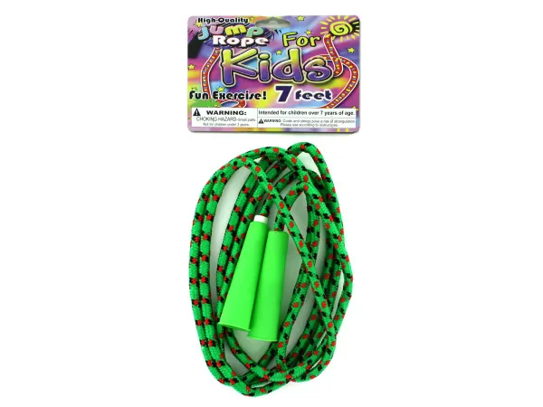Bulk Buys KK346 — Colorful Jump Rope for Kids and Adults - 7 Feet Long