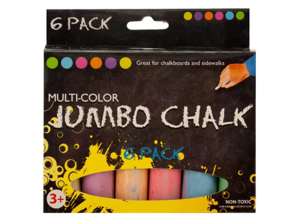 Bulk Buys KO091 — Vibrant Colors Jumbo Chalk Set for Creative Fun