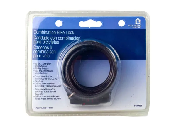 bulk buys KL638 - Helping Hands 48 Bike Lock with Combination Security
