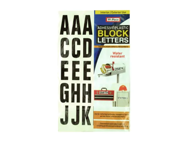 Bulk Buys MA105 — Adhesive Plastic Block Letters