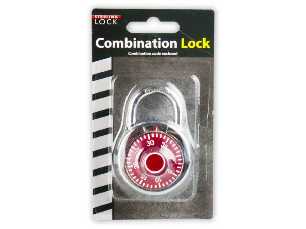 Bulk Buys LL010 — Heavy-Duty Combination Lock with Red Dial Indicator