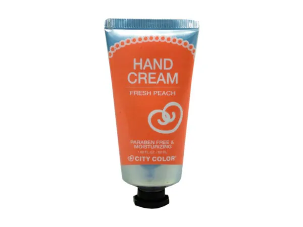 bulk buys MK140 - City Color Fresh Peach Hand Cream - 24 Count Display