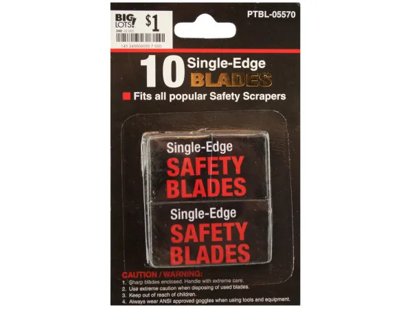 bulk buys MT518 - Premium Single Edge Safety Blades - 10 Pack