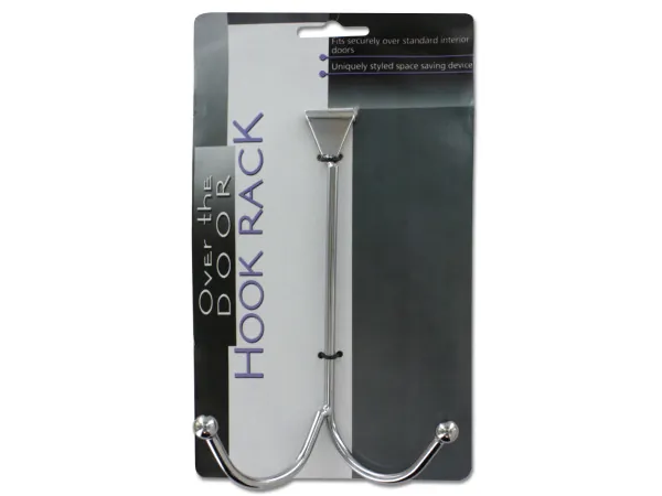 Bulk Buys MT559 — Chrome Over the Door Hook Rack