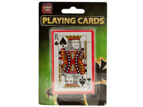 Bulk Buys NY015 — Plastic Coated Poker Size Playing Cards
