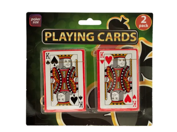 Bulk Buys NY020 — Plastic Coated Poker Size Playing Cards Set