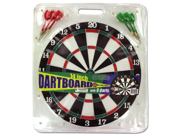Bulk Buys OA060 — Dartboard with Metal Tip Darts