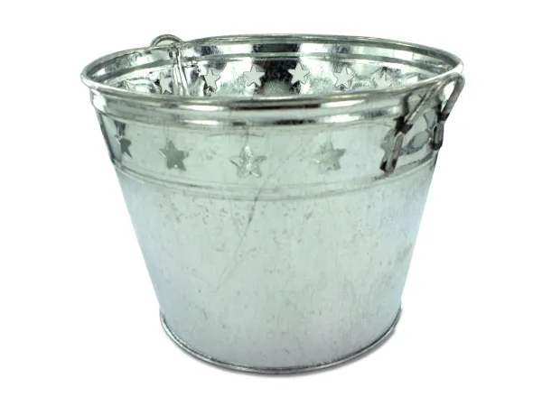 Bulk Buys OA235 — Tin Bucket with Stars