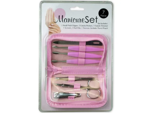 Bulk Buys OB366 — Manicure Set with Zipper Pouch