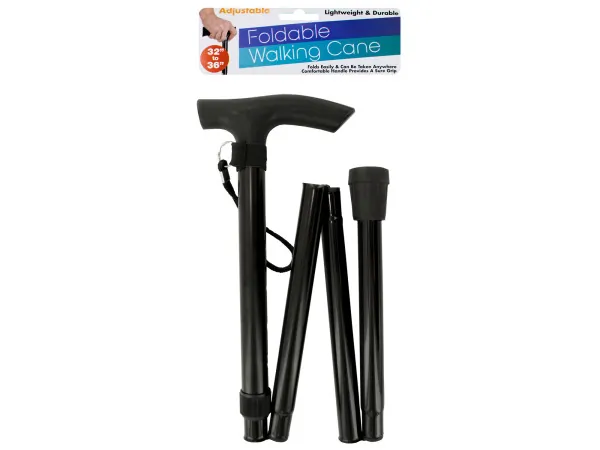 Bulk Buys OB969 — Adjustable Foldable Walking Cane
