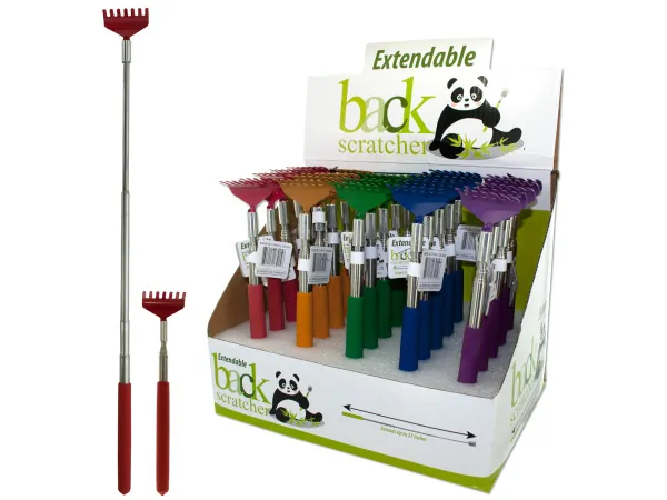 Bulk Buys OC045 — Extendable Back Scratcher in Colorful Display
