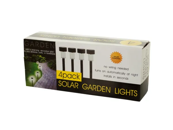 Bulk Buys OC838 — 4-Piece Solar Powered Garden Lights Set