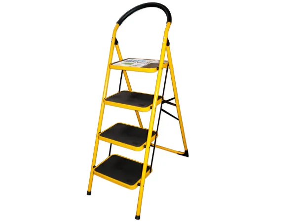 Bulk Buys OD374 — Durable 4 Step Ladder with Comfort Grip Handle