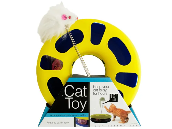 Bulk Buys OD386 — Ball Track Cat Toy with Mouse Swatter