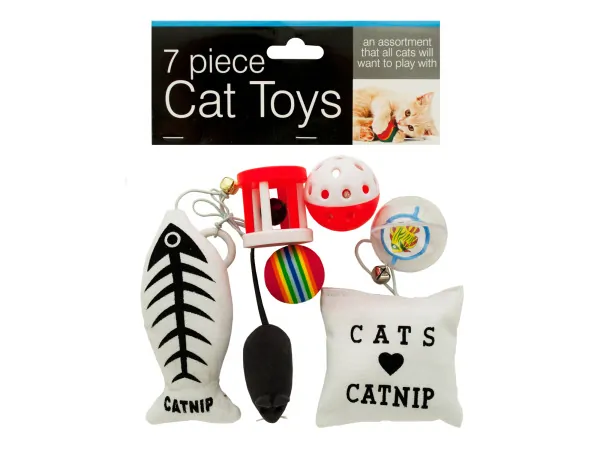 Bulk Buys OD939 — Ultimate 7-Piece Cat Toys Playset