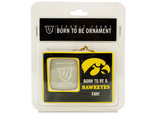 bulk buys OF127 - University of Iowa Hawkeyes Ceramic Holiday Picture Frame