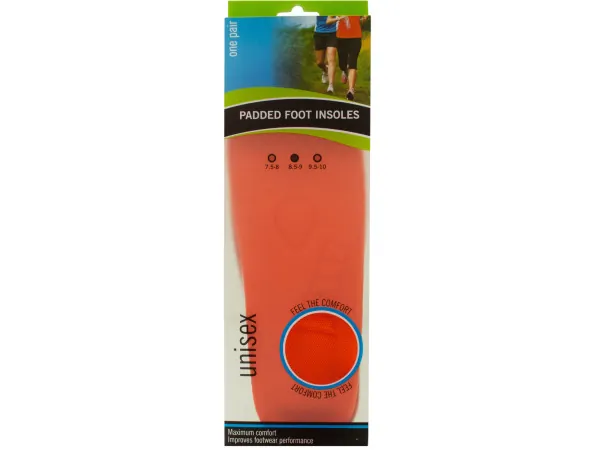 Bulk Buys OF660 — Comfort Fit Unisex Padded Insoles for All Activities