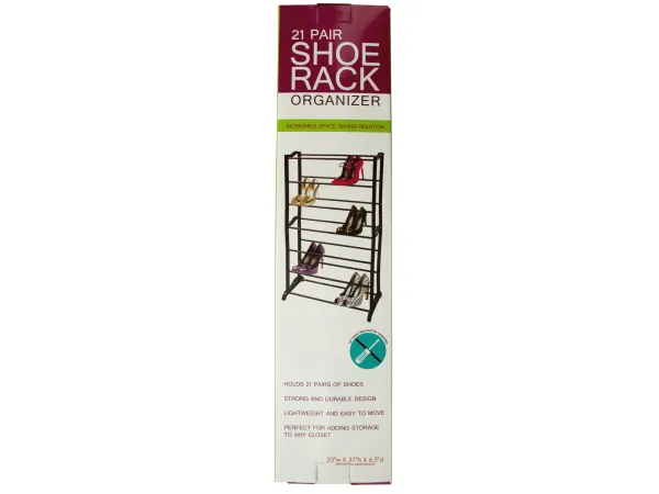 Bulk Buys OF872 — 21 Pair Shoe Rack Organizer
