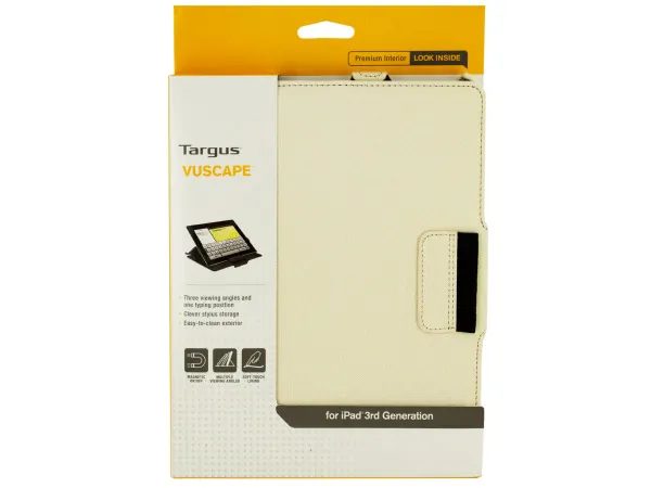 bulk buys OL345 - Targus Vuscape Tablet Case for iPad 3rd Generation - Bone Wh