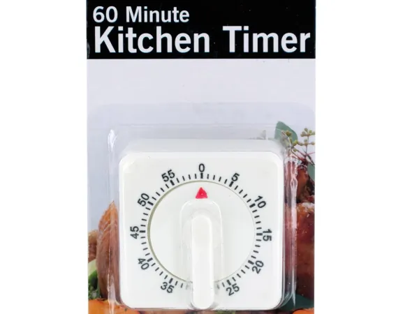 Bulk Buys OL468 — 60-Minute Manual Dial Kitchen Timer with Bell