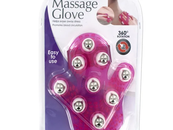 Bulk Buys OL503 — Massage Glove with Rotating Steel Balls